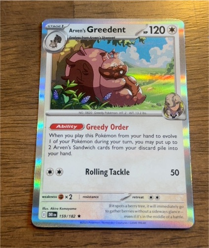 Arven's Greedent 159/182 — front