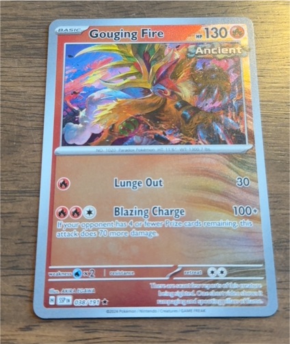 2024 Pokemon Surging Sparks #038 Gouging Fire — front