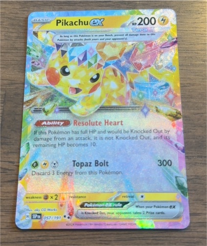 2024 Pokémon Sv08: Surging Sparks #057 Pikachu ex — front