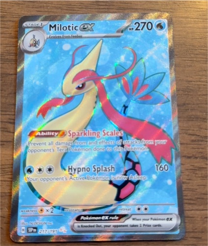 2024 Pokémon Scarlet & Violet Surging Sparks #217 Milotic ex — front