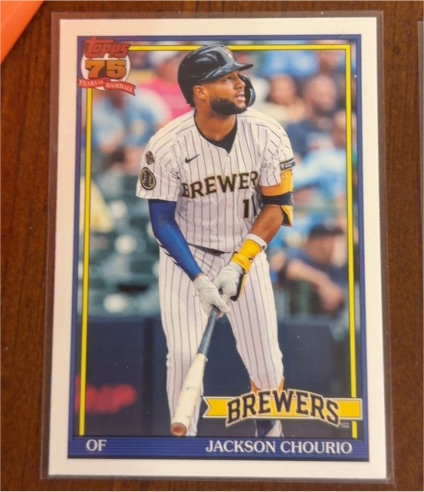 2026 Topps Series 1 #T91-18 Jackson Chourio — front