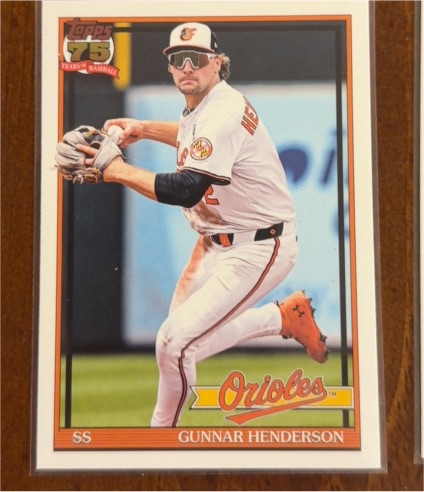 2026 Topps Series 1 1991 Topps #T91-49 Gunnar Henderson — front