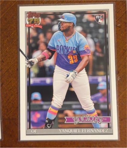 2026 Topps Series 1 #T91-61 Yanquiel Fernandez — front