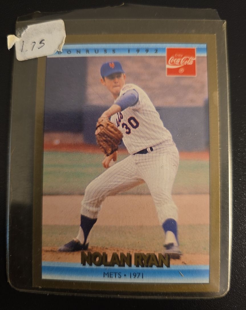 1992 Donruss Coca-Cola #5 Nolan Ryan Mets 1971 — front