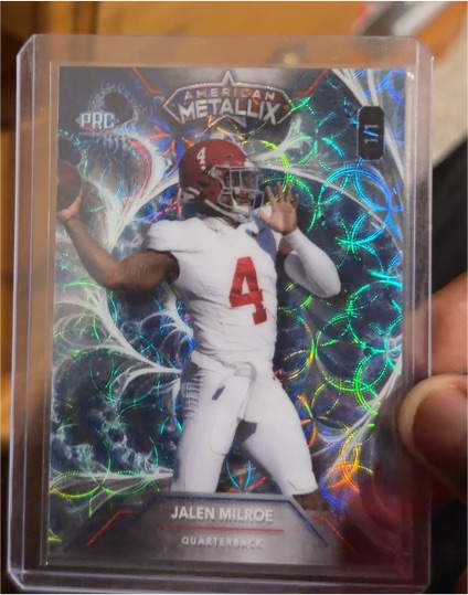 2023 Wild Card American Metallix #WMP-JM Jalen Milroe — front