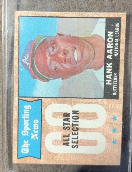 1968 Topps #370 Hank Aaron Sporting News All Star Selection — front