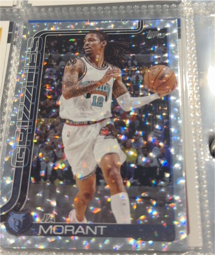 2025-26 Topps #182 Ja Morant Sand Glitter Memphis Grizzlies — front