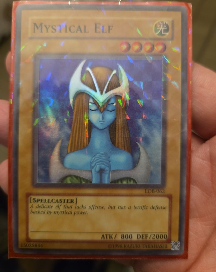 1996 Yu-Gi-Oh! LOB-062 Mystical Elf — front
