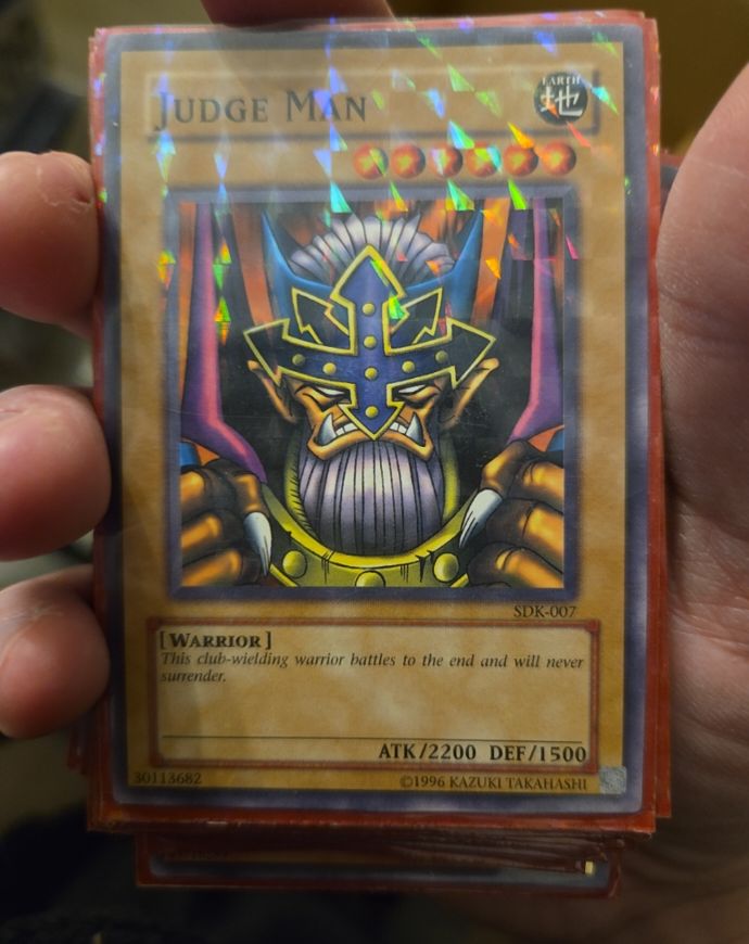 1996 Yu-Gi-Oh! #SDK-007 Judge Man — front