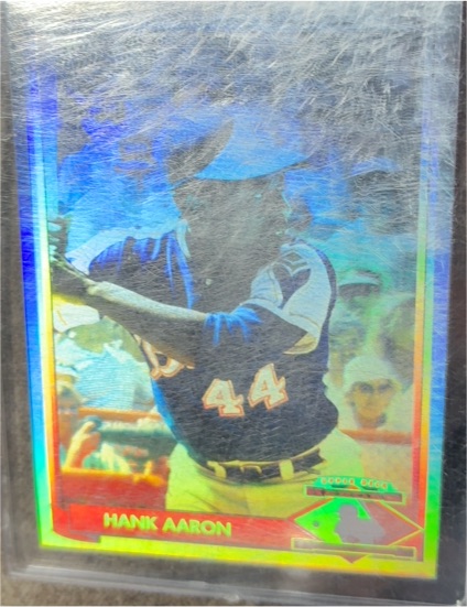1991 Upper Deck Heroes Baseball Hologram #HH1 Hank Aaron — front