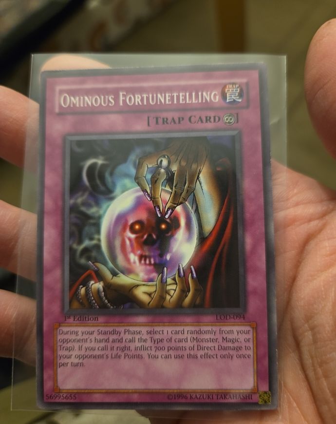 1996 Yu-Gi-Oh! LOD-094 Ominous Fortunetelling — front