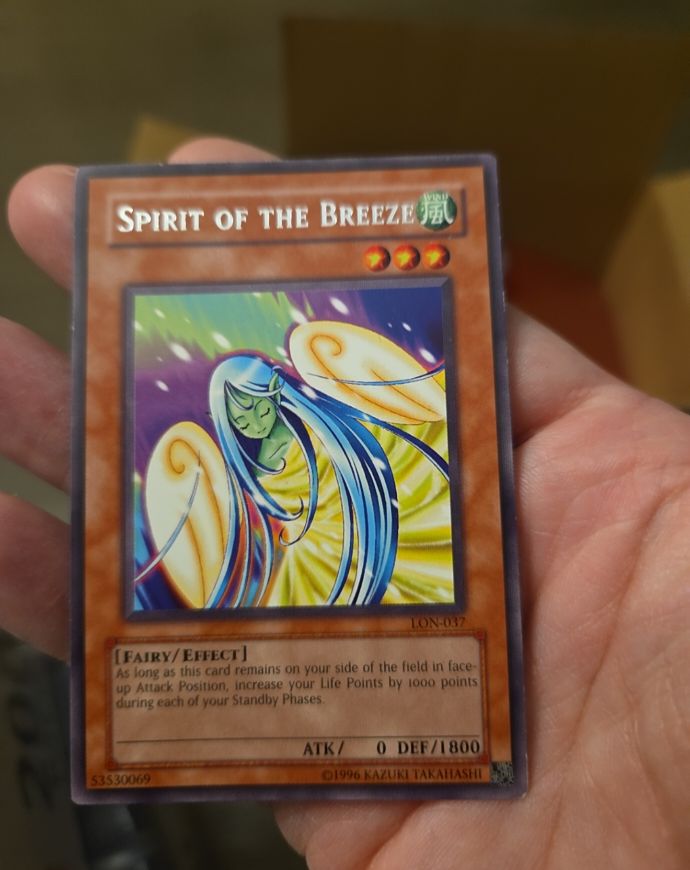 1996 Yu-Gi-Oh! LON-037 Spirit of the Breeze — front