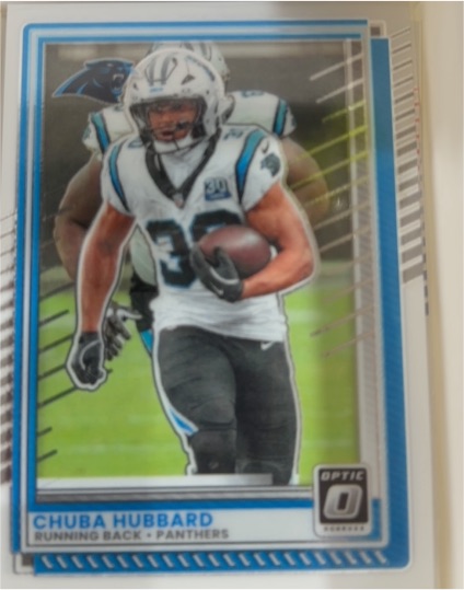2025 Panini Donruss Optic #62 Chuba Hubbard — front