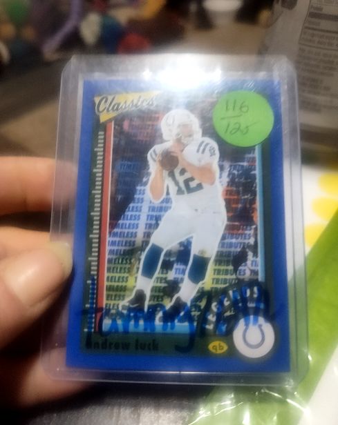 2022 Panini Classics #111 Andrew Luck Timeless Tributes Blue /125 — front