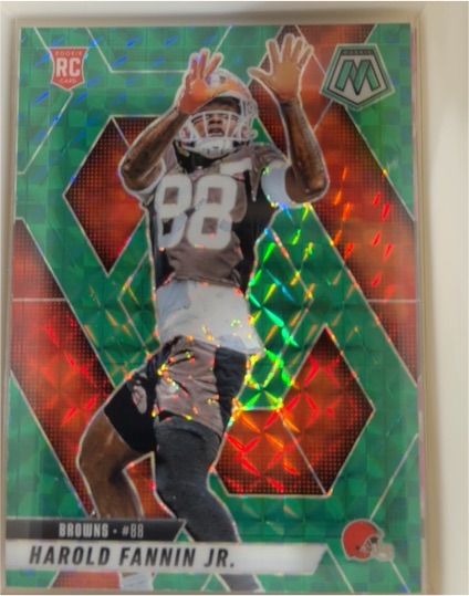 2025 Panini Mosaic #384 Harold Fannin Jr. Mosaic Green — front