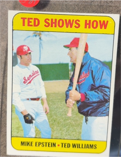 1969 Topps #539 Ted Shows How Mike Epstein Ted Williams — front