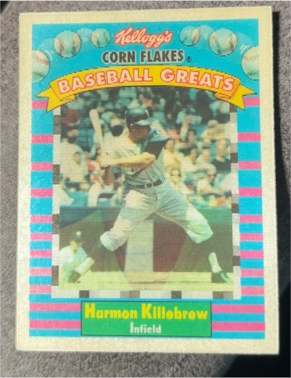 1991 Kellogg's Corn Flakes Baseball Greats #6 Harmon Killebrew — front