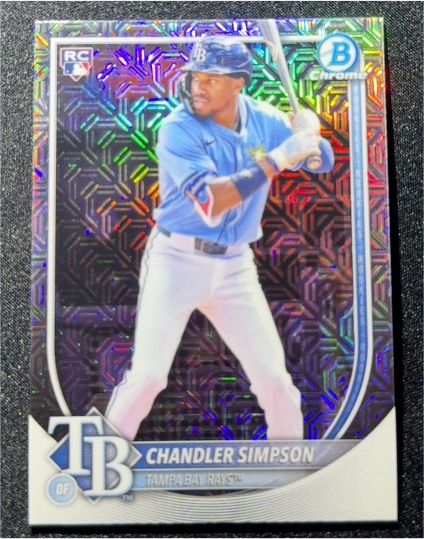 2025 Bowman Chrome #18 Chandler Simpson Mojo Refractor Rookie — front