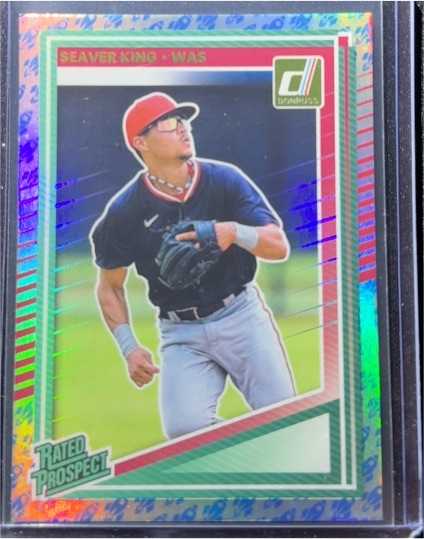 2025 Donruss Baseball Rated Prospect #174 Seaver King — front