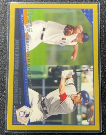 2009 Topps #89 Jon Lester & Jason Bay Postseason Highlights — front