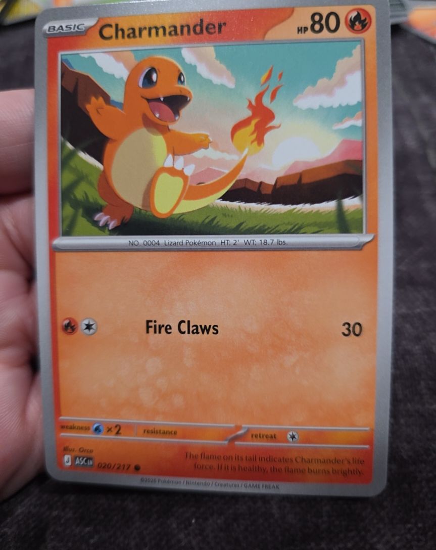 2026 Pokemon Ascended Heroes #020 Charmander — front