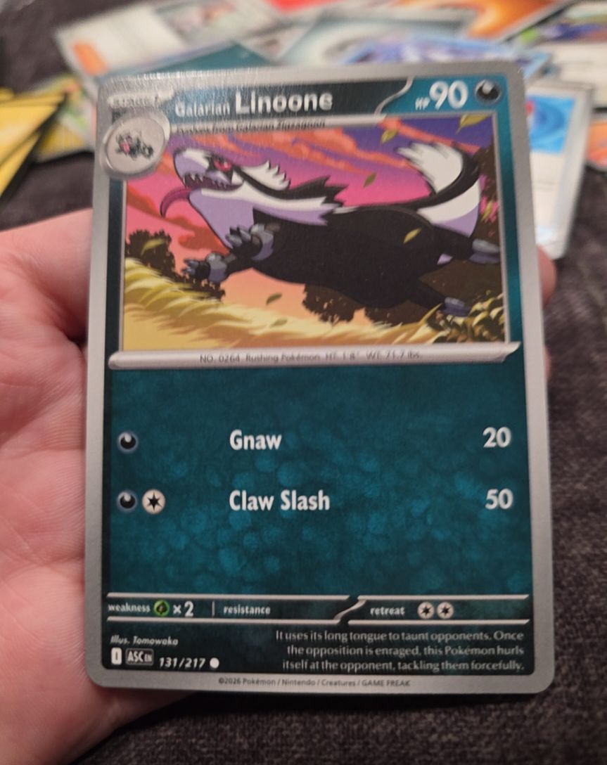2026 Pokémon Ascended Heroes #131 Galarian Linoone — front