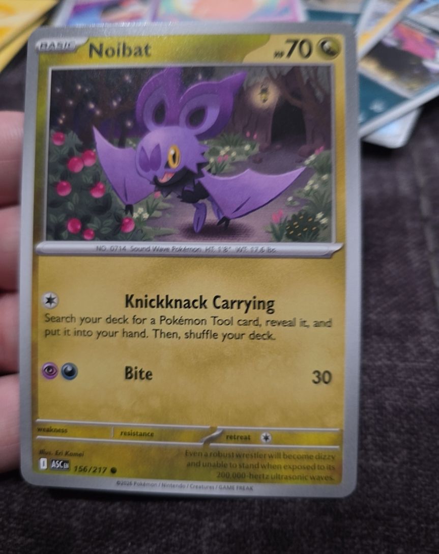 2026 Pokémon Ascended Heroes #156 Noibat — front