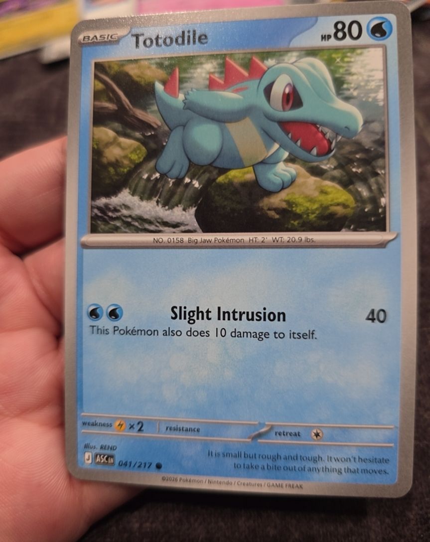 2026 Pokémon Ascended Heroes #041 Totodile — front