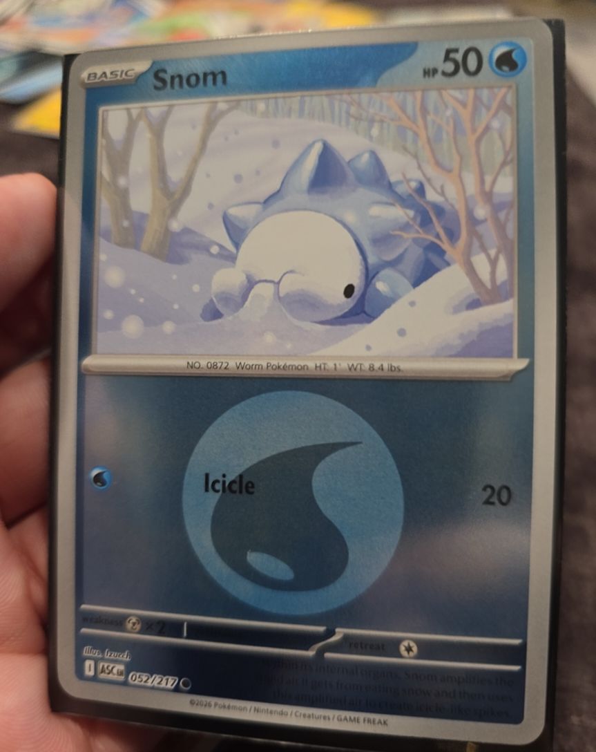 2026 Pokémon Ascended Heroes #052 Snom — front