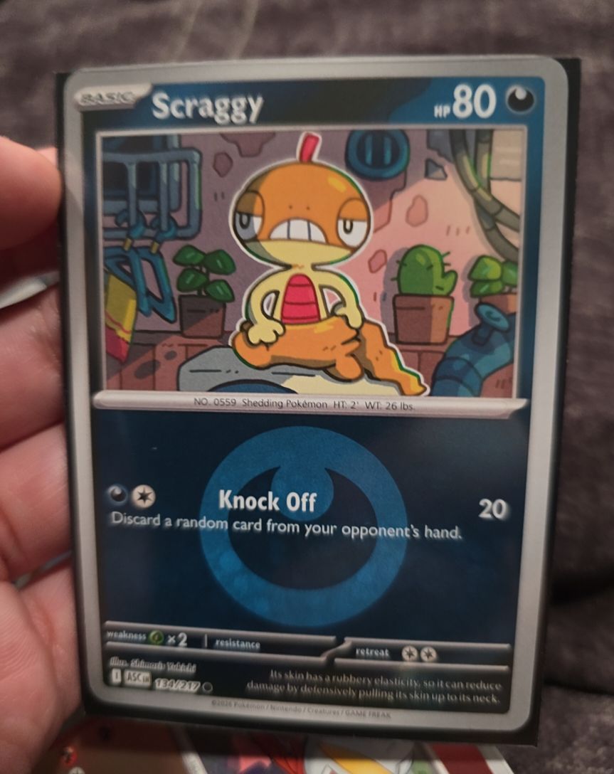 2021 Pokémon TCG Ascended Heroes #134 Scraggy — front