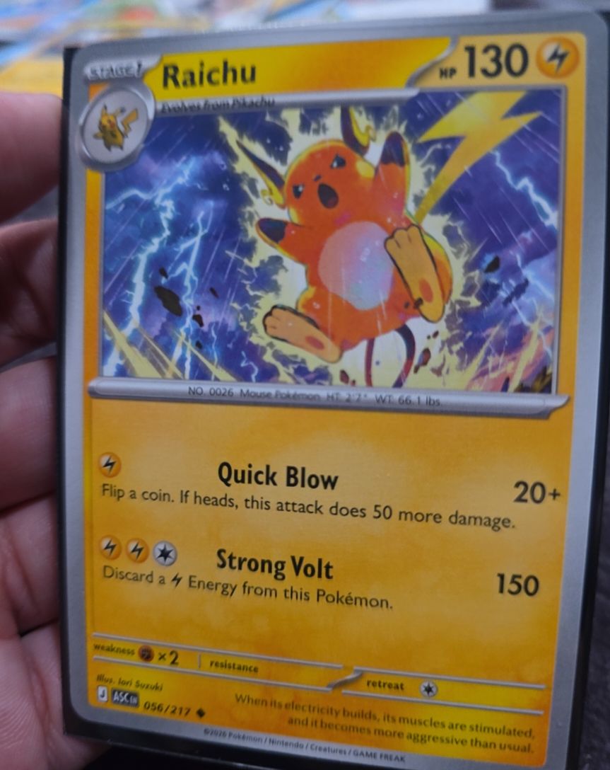 2020 Pokemon Ascended Heroes #056 Raichu — front