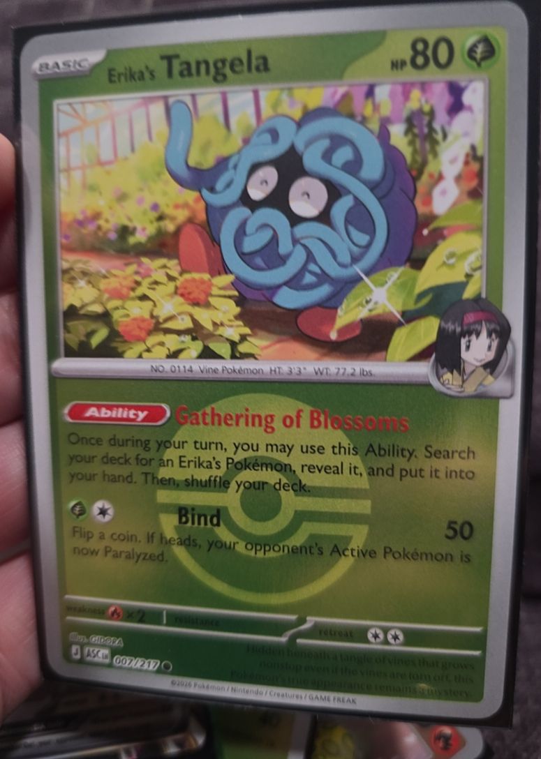 2026 Pokémon Ascended Heroes #007 Erika's Tangela — front