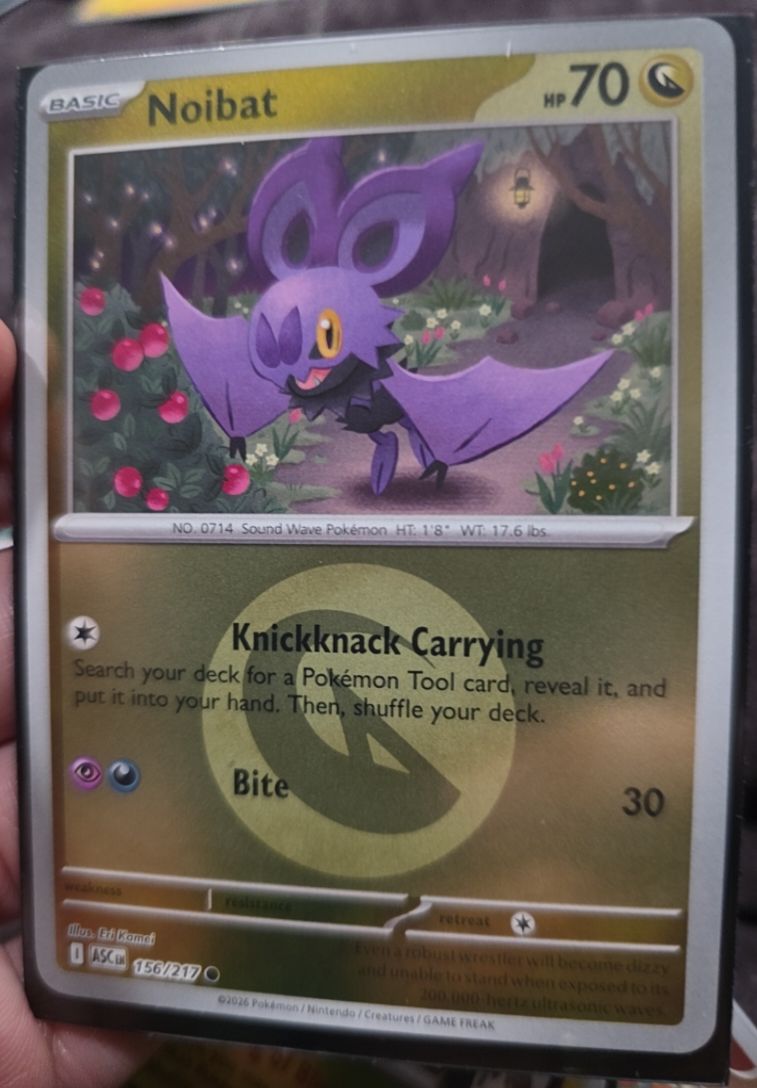 Pokémon Ascended Heroes #156 Noibat — front