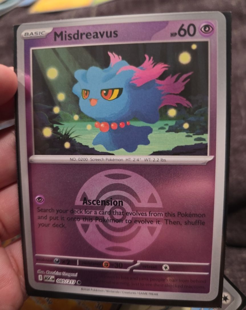2026 Pokémon Ascended Heroes #085 Misdreavus — front