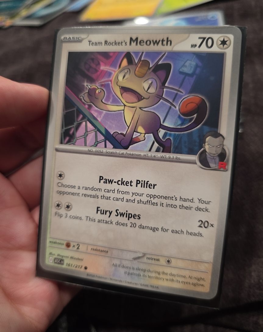 2023 Pokémon Ascended Heroes #161 Team Rocket's Meowth — front