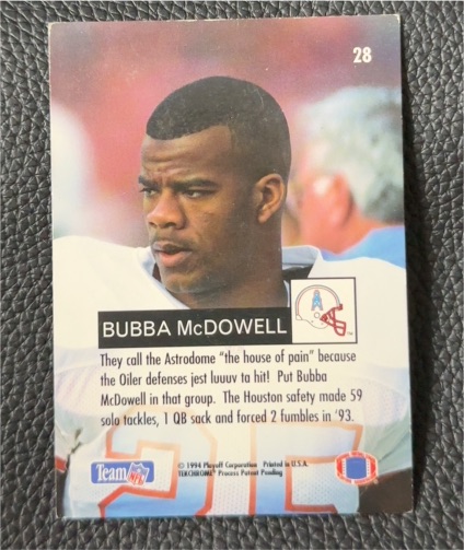 1994 Pro Set #28 Bubba McDowell — front