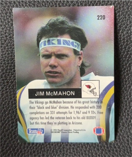 1994 Pro Set #220 Jim McMahon — front