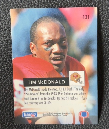 1993 Pro Set #394 Tim McDonald — front