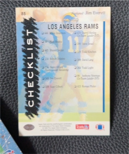 1993 Upper Deck #85 Jim Everett — front