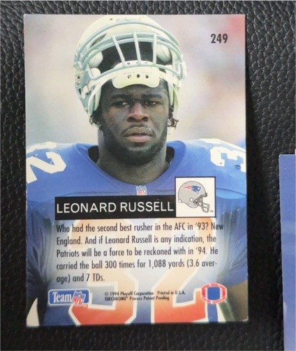 1992 Pro Set #249 Leonard Russell — front
