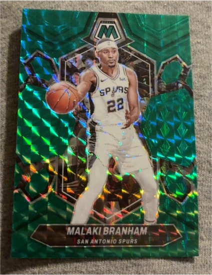 2023-24 Panini Mosaic #102 Malaki Branham Green Mosaic Prizm — front