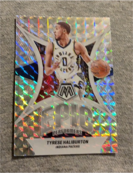 2023-24 Panini Mosaic Epic Performers #4 Tyrese Haliburton — front