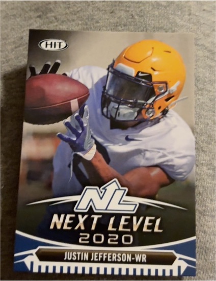2020 Sage Hit Next Level #95 Justin Jefferson — front