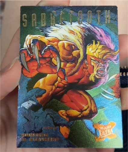 1995 Fleer Ultra Hunters & Stalkers #6 Sabretooth — front