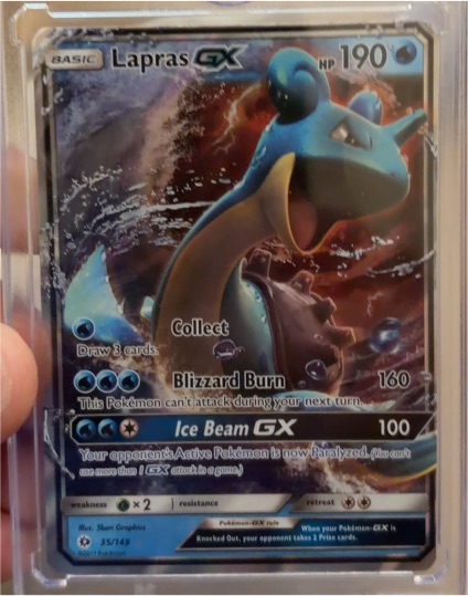 2017 Pokemon Sun & Moon #35 Lapras GX — front