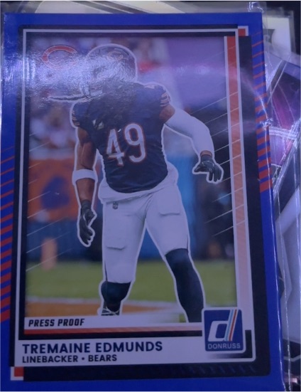 2025 Donruss #239 Tremaine Edmunds Press Proof — front
