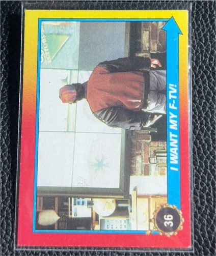 1989 Topps Back to the Future Part II #36 I Want My F-TV! — front