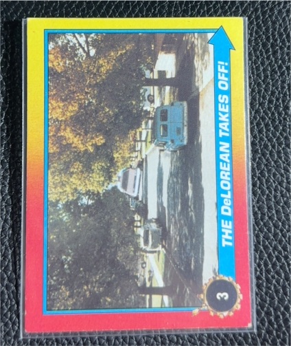 1989 Topps Back to the Future Part II #3 The DeLorean Takes Off! — front