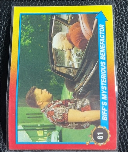 1989 Topps Back to the Future Part II #61 Biff's Mysterious Benefactor — front