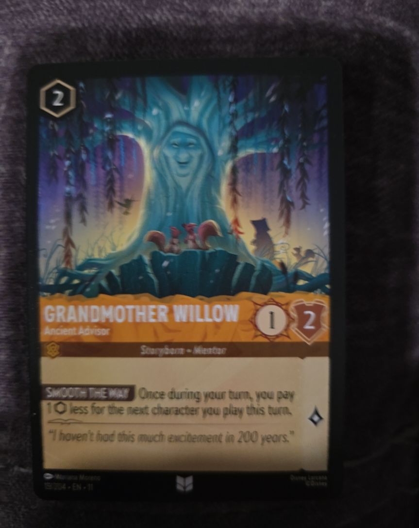 Disney Lorcana Winterspell #206 Grandmother Willow Ancient Advisor — front